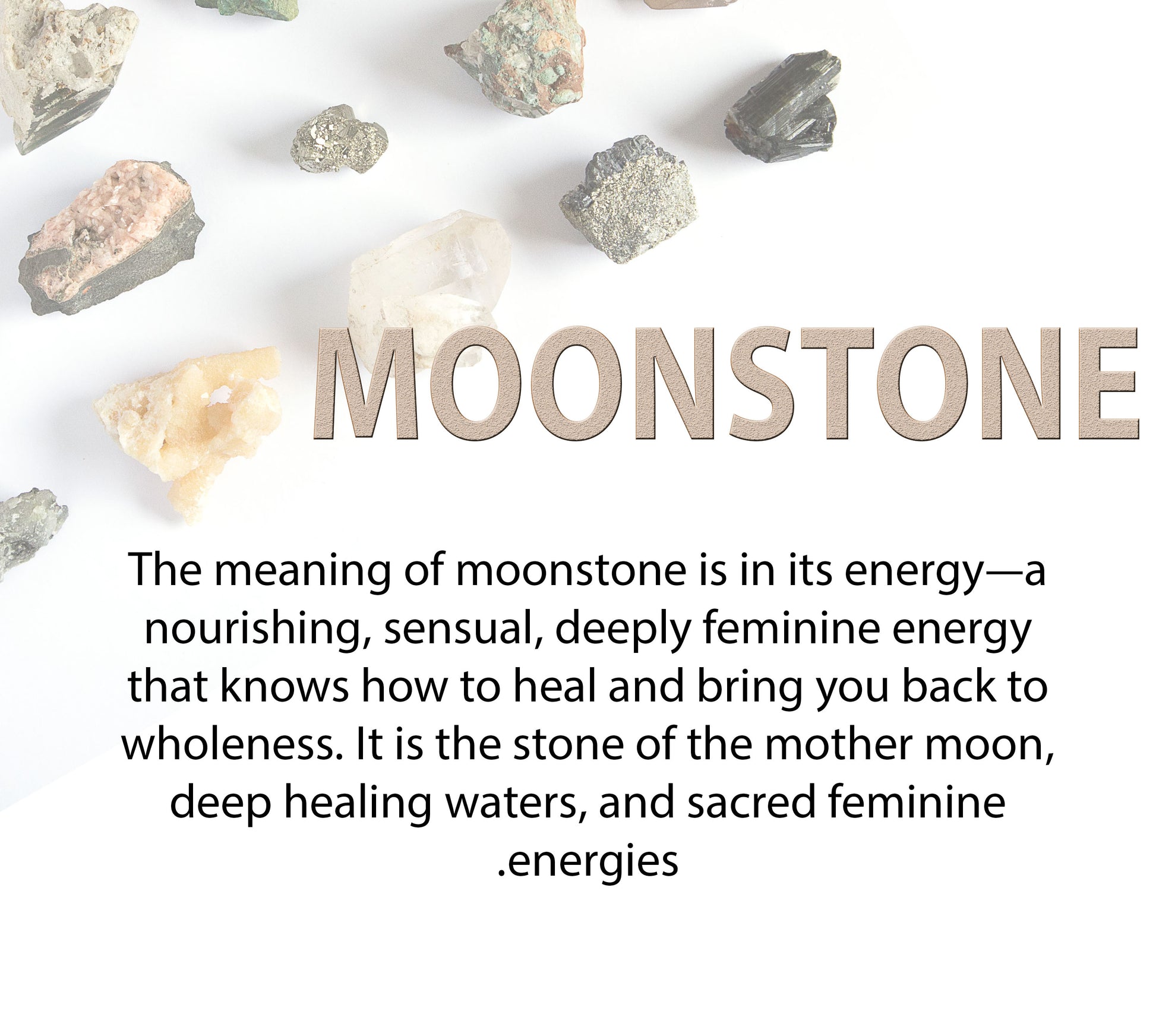 Moonstone and Madagascar Rose quartz gemstone (FERTILITY) - Gems & stones ph