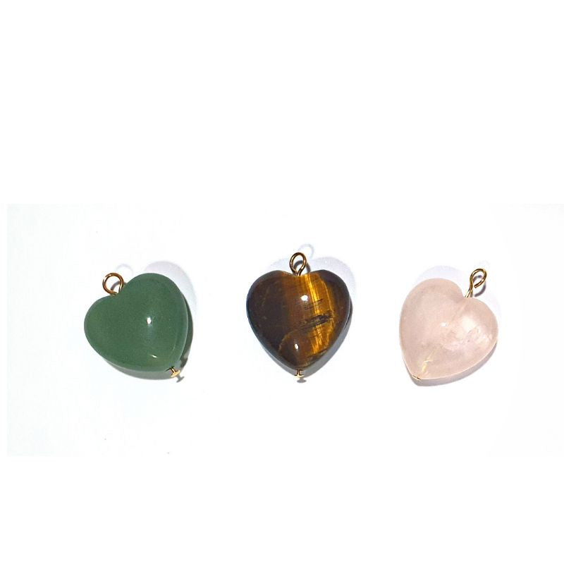 Heart gemstone pendant