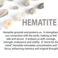 Hexagon Amazonite and hematite gemstone bracelet